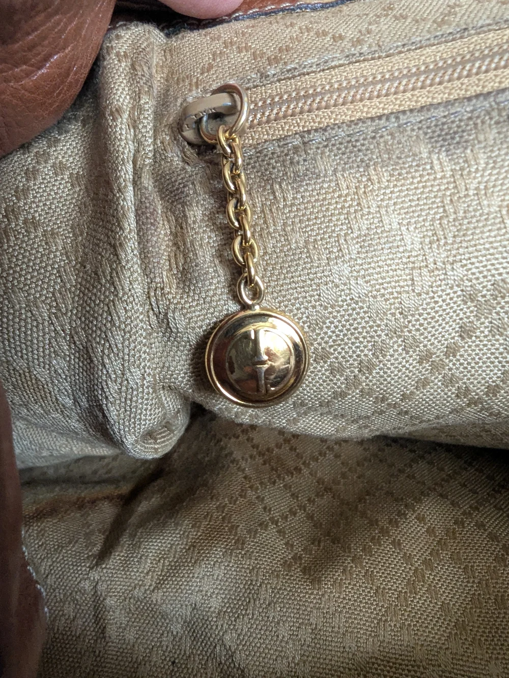 Gucci Cognac Leather Bamboo-Handle Backpack